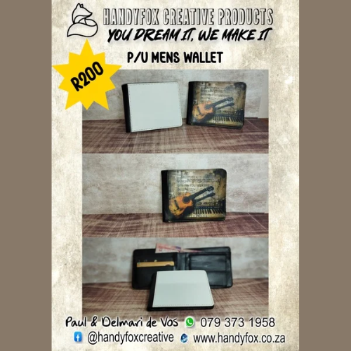 Men’s PU Leather Wallet Single Side Printing